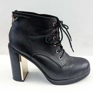 Torrid black ankle boots - size 11, 4" heel
